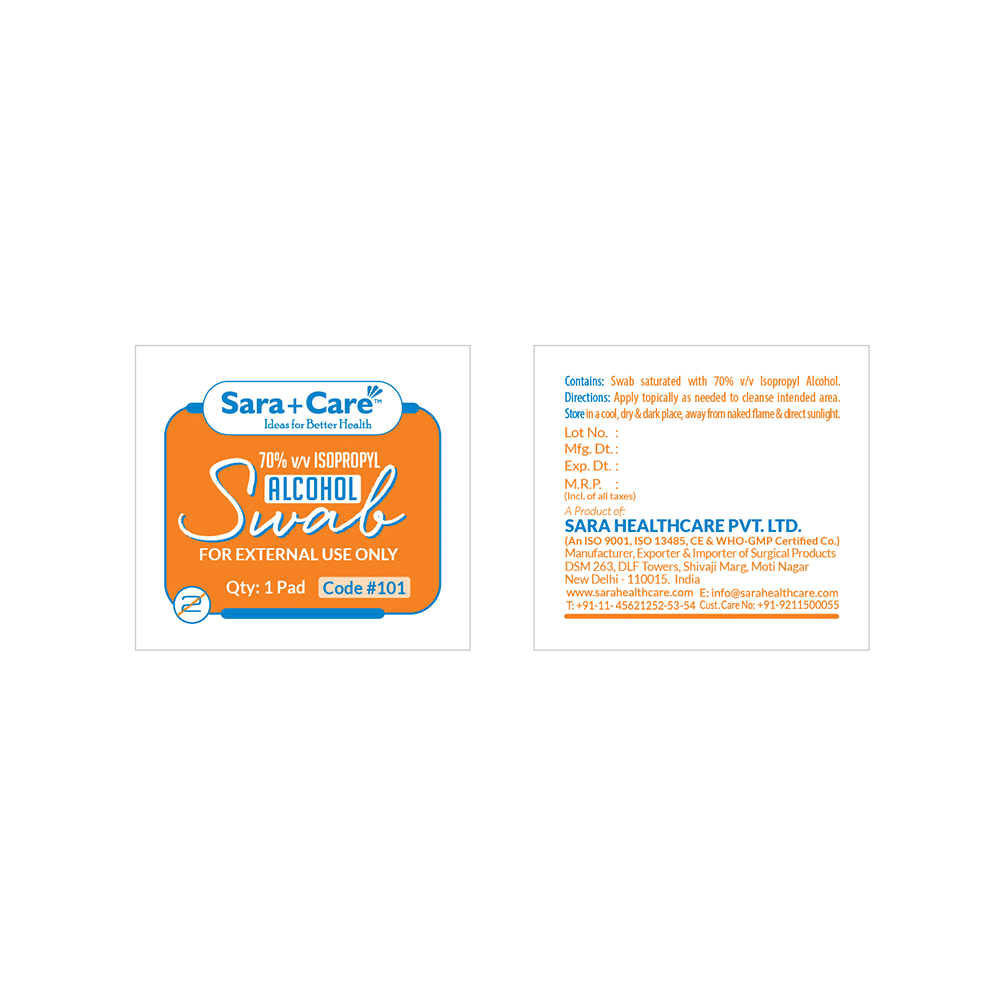 Sara+Care AS 101 Alcohol Swab - Image 2
