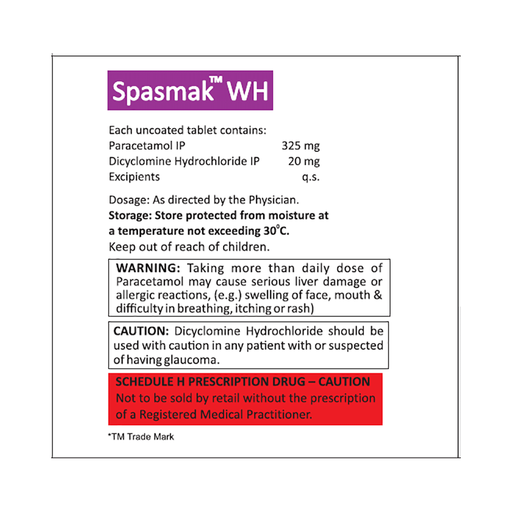 Spasmak-WH Tablet - Image 2