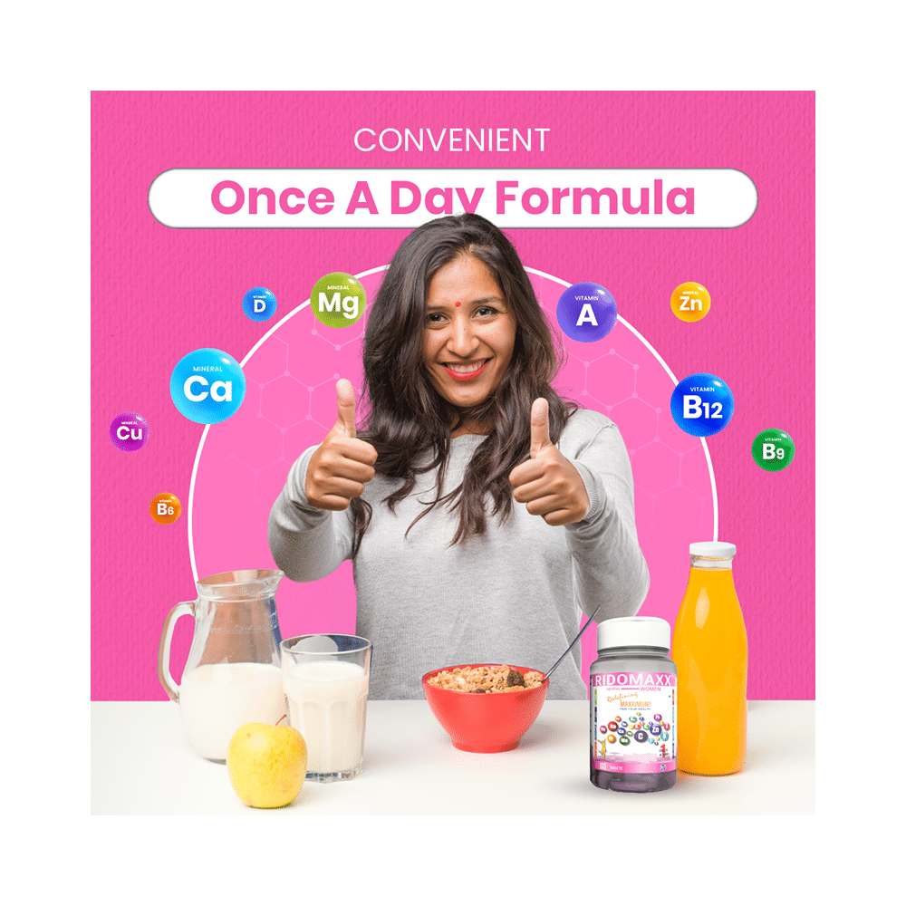 Combo Pack of Ridomaxx Multivitamins & Minerals Tablet for Women (60) & Ridomaxx Ortho Oil (75ml) - Image 6