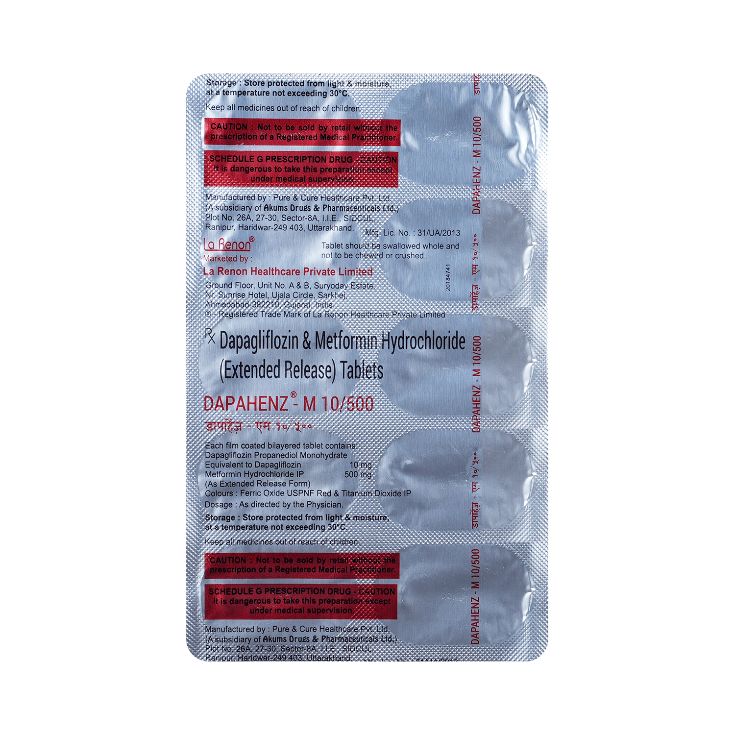 Dapahenz M 10mg/500mg Tablet ER - Image 5