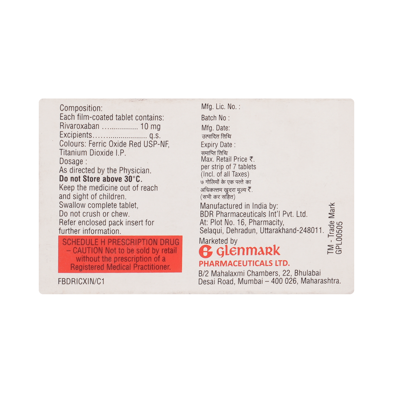 Rivaxon 10mg Tablet - Image 3