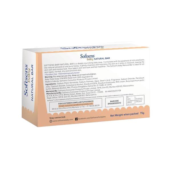Softsens Baby Natural Bar 75gm Buy 3 Get 1 Free - Image 3