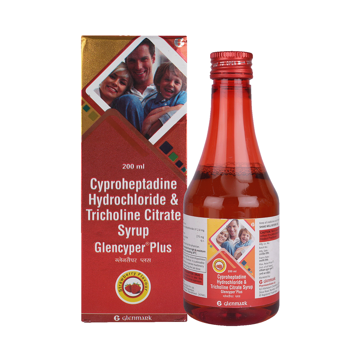 Glencyper Plus Syrup Strawberry - Image 1