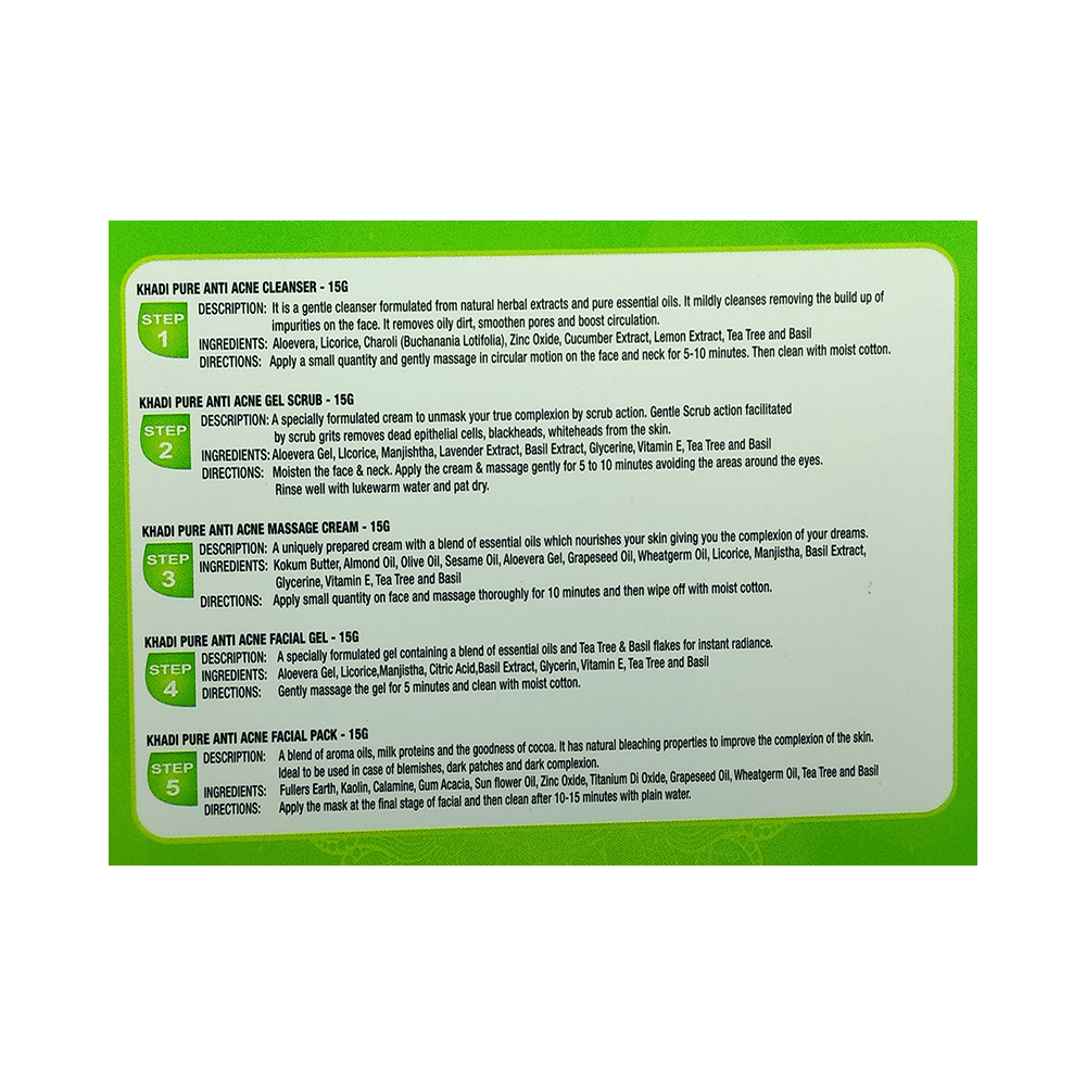 Khadi Pure Anti Acne Mini Facial Kit - Image 2