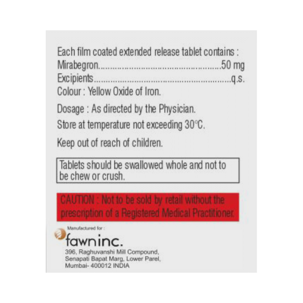 Begmiron 50 Tablet ER - Image 2