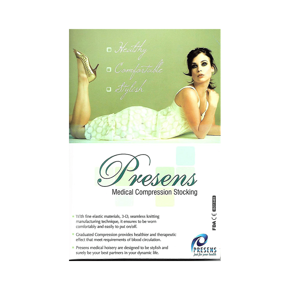 Presens OTC302 Medical Compression Knee Length Stocking XL Beige - Image 3