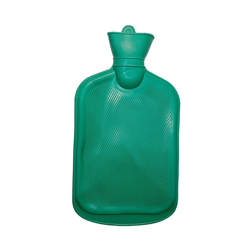 Mycure Rubber Hot Water Bag for  Pain Relief & Massager Green