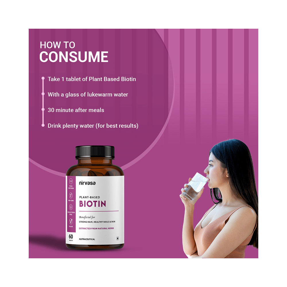 Nirvasa Plant-Based Biotin Tablet (60 Each) - Image 7