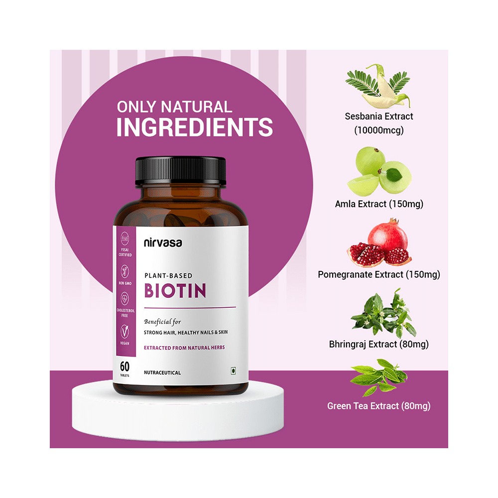 Nirvasa Plant-Based Biotin Tablet (60 Each) - Image 4