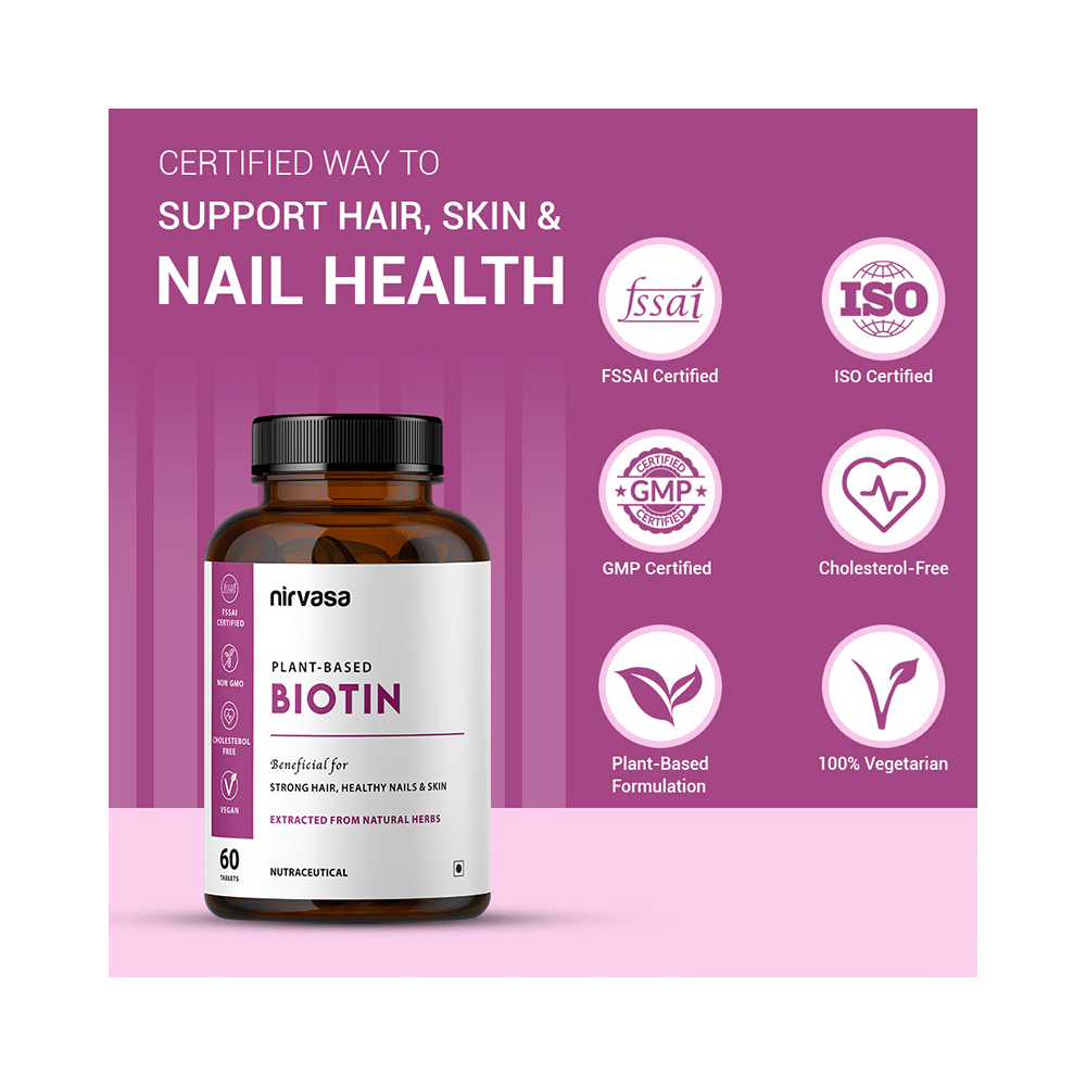 Nirvasa Plant-Based Biotin Tablet (60 Each) - Image 5