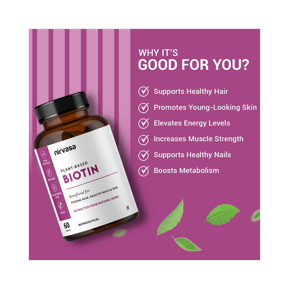 Nirvasa Plant-Based Biotin Tablet (60 Each) - Image 6