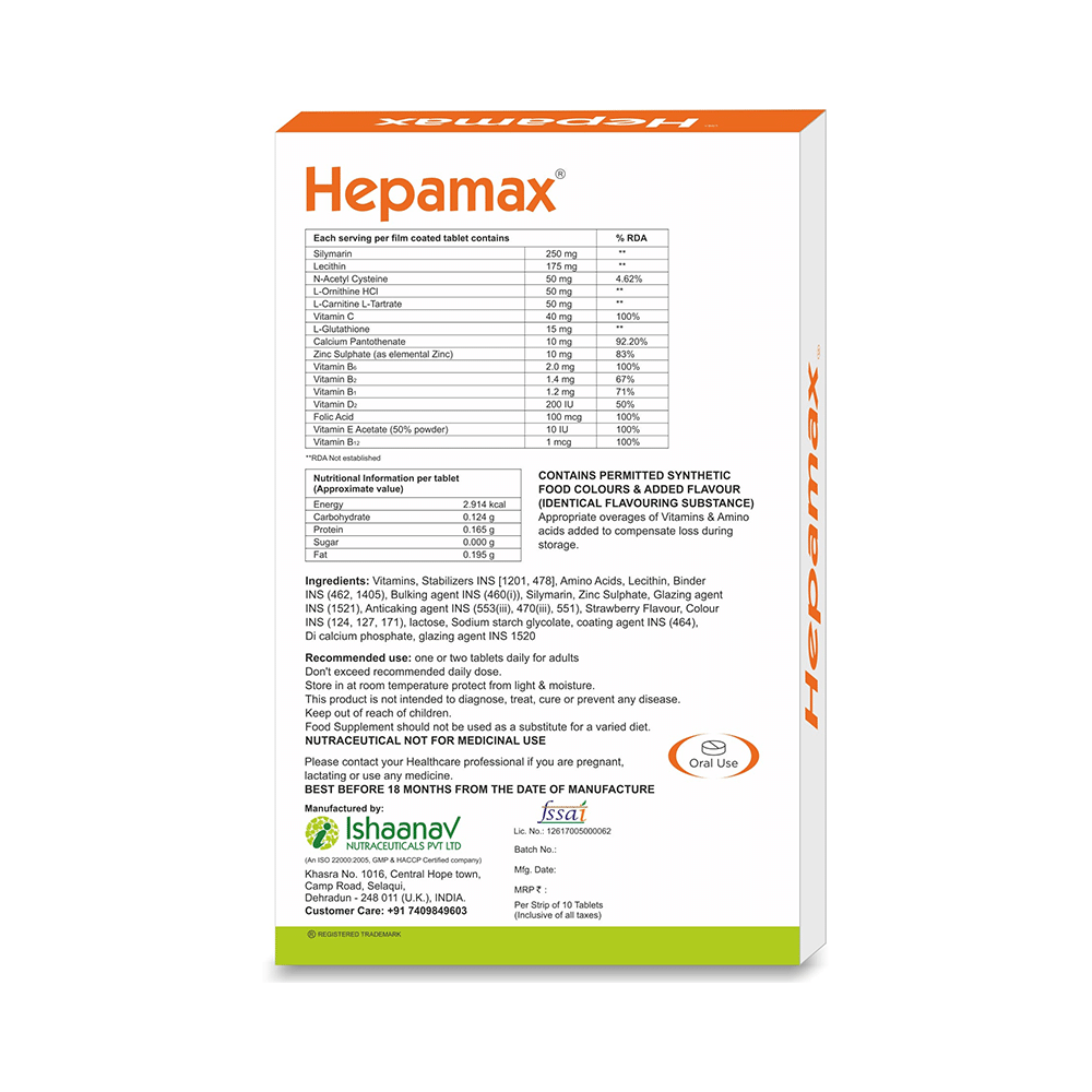 Hepamax Natural Silymarin Tablet - Image 2