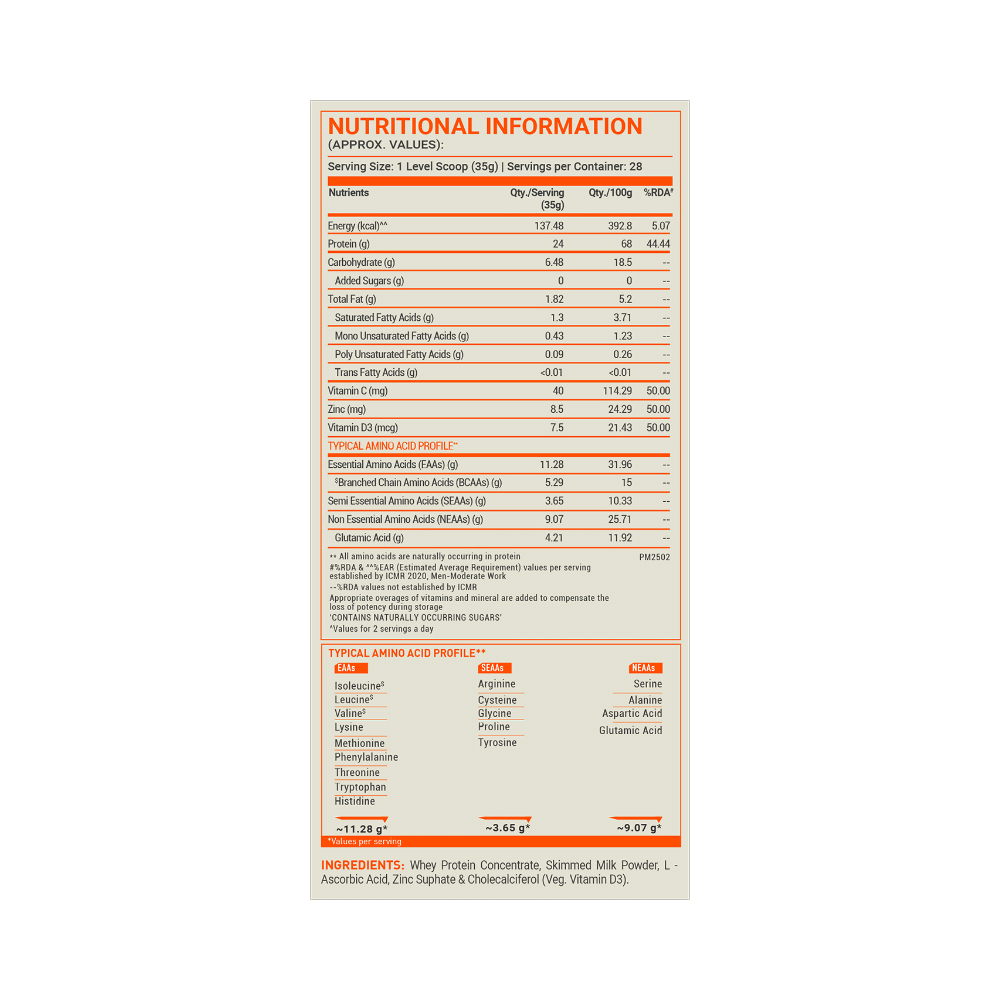 MuscleBlaze Fuel One | With Whey Protein, 5.29 BCAA, 4.2g Glutamic Acid | Powder For Performance | Flavour Unflavoured - Image 3