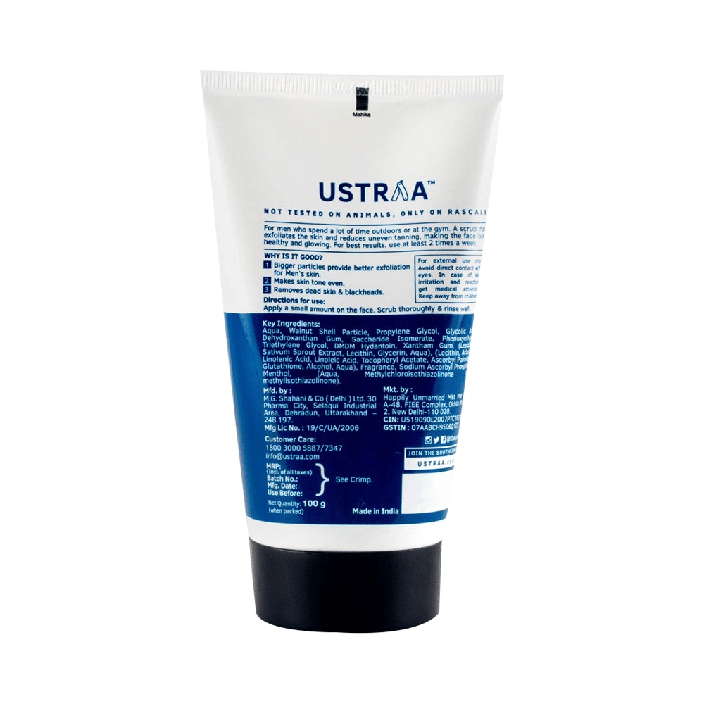 Ustraa Combo Pack of Face Wash Neem & Charcoal 200gm & De-Tans Face Scrub 100gm - Image 5