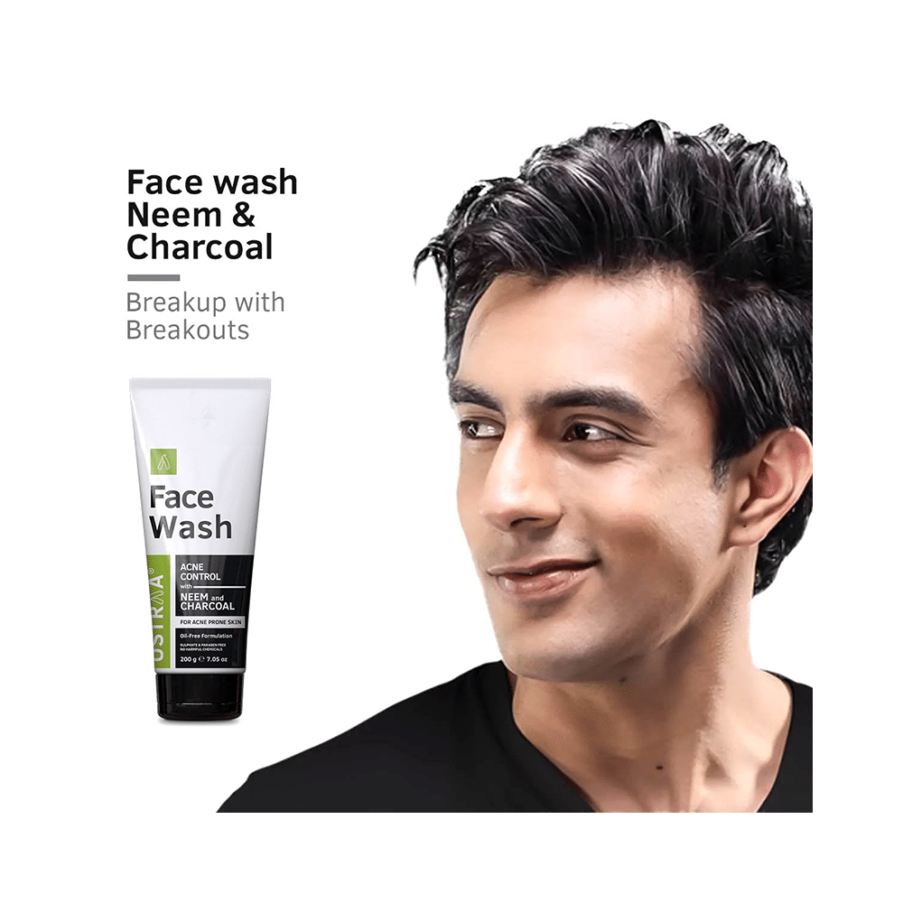 Ustraa Combo Pack of Face Wash Neem & Charcoal 200gm & De-Tans Face Scrub 100gm - Image 4