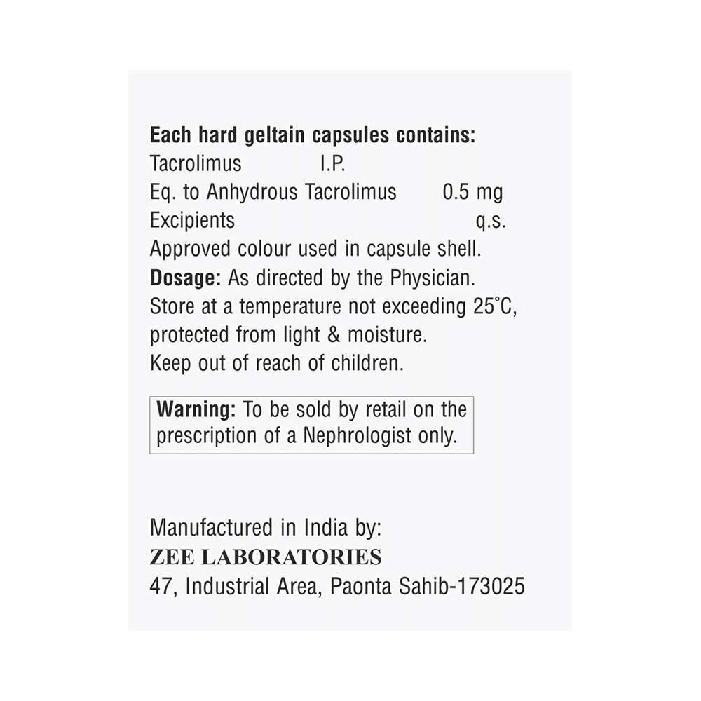 Tacrosze 0.5 Capsule - Image 2