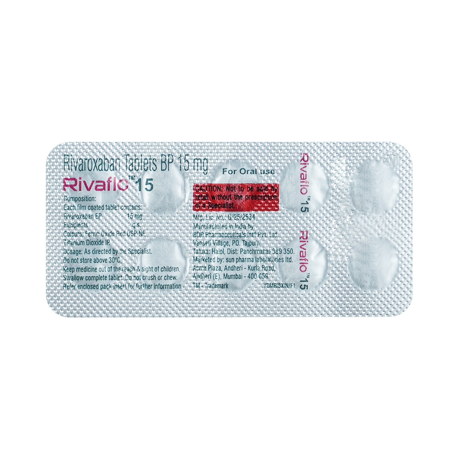 Rivaflo 15 Tablet - Image 3