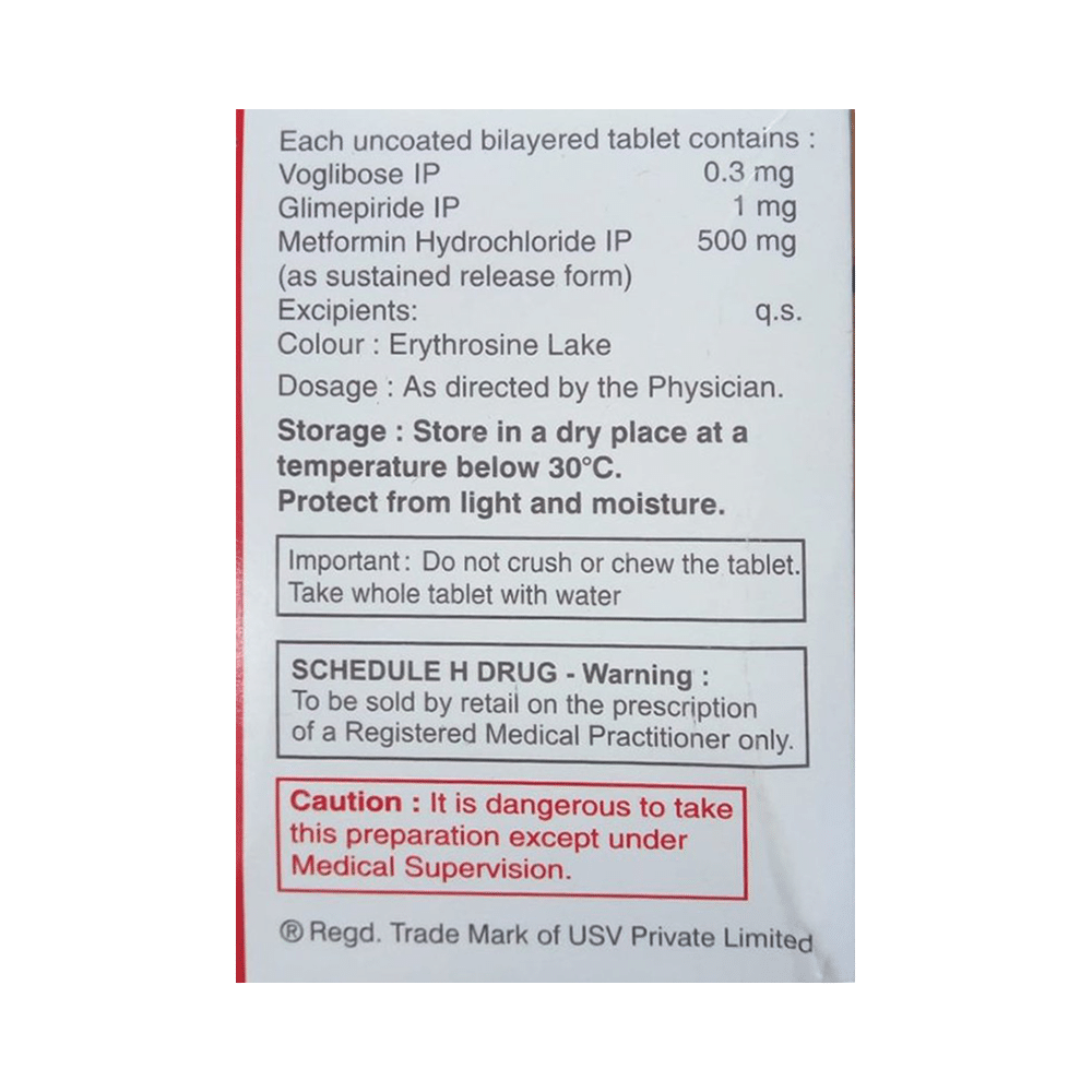 Glycomet Trio 1/0.3 Tablet SR - Image 2