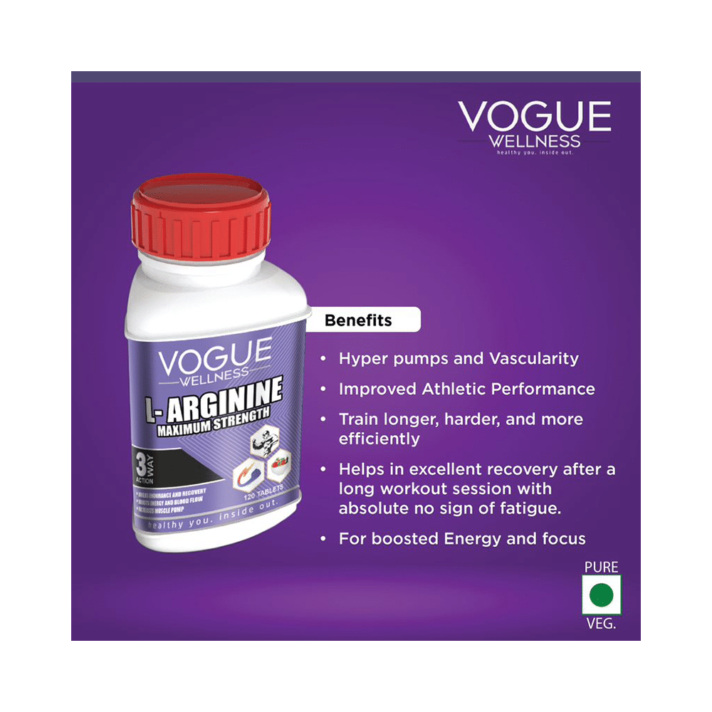 Vogue Wellness L-Arginine Tablet (120 Each) - Image 4