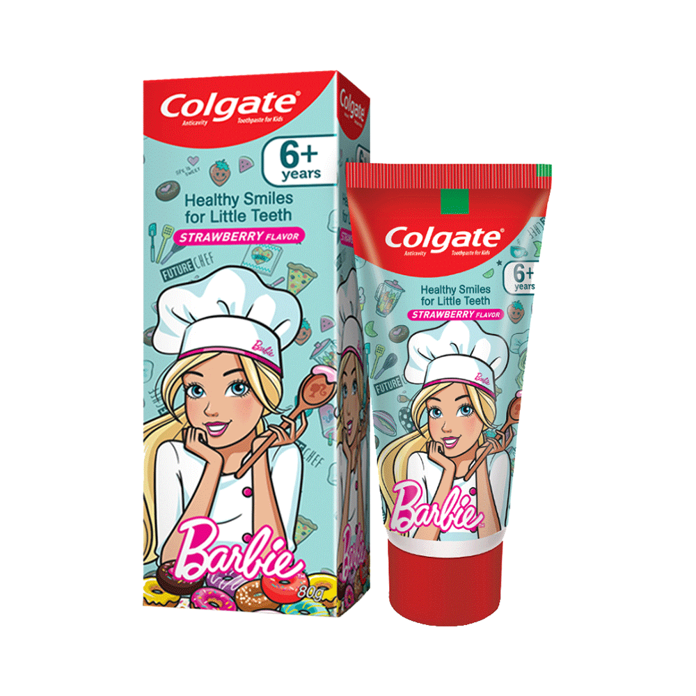 Colgate Anticavity Barbie Toothpaste for Kids | Flavour Strawberry - Image 1