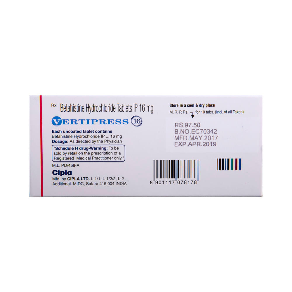 Vertipress 16 Tablet - Image 3