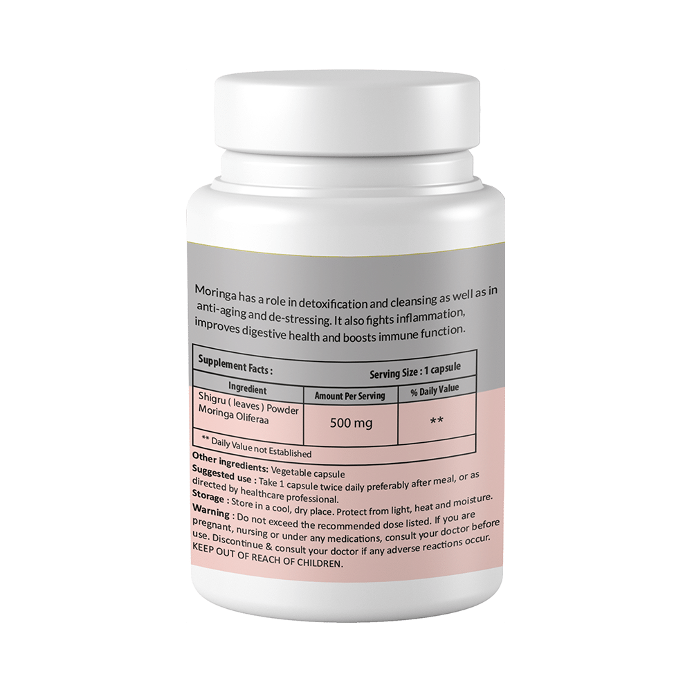 Zinnia Wellness Moringa Extract Veggie Capsule - Image 2