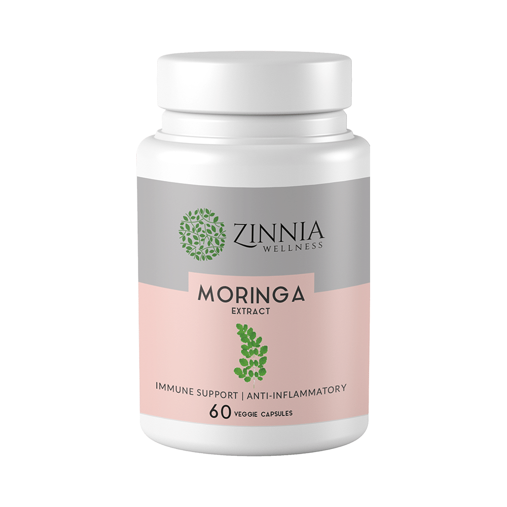 Zinnia Wellness Moringa Extract Veggie Capsule - Image 1