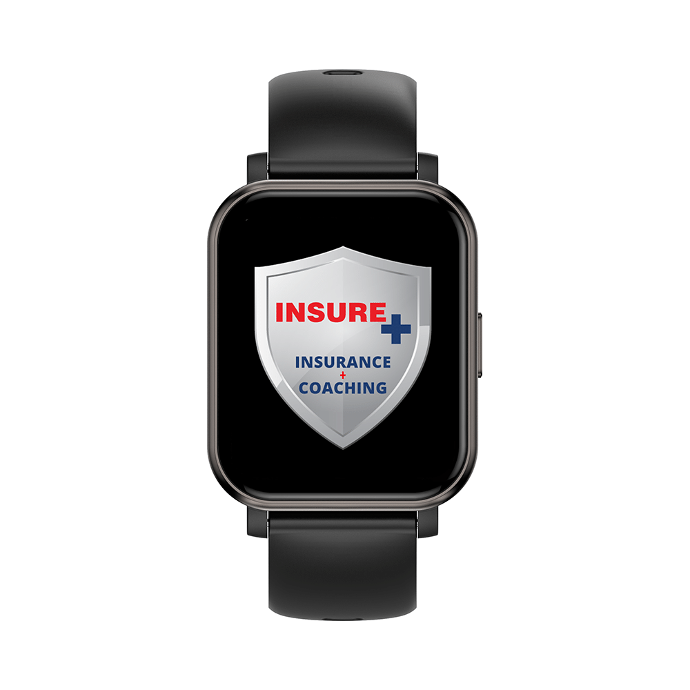 GOQii Stream Bluetooth Calling Smart Watch with 5 Lakh Health, 1 Lakh Life Insurance and 3 Months Free Health & Fitness Coaching Black - Image 2