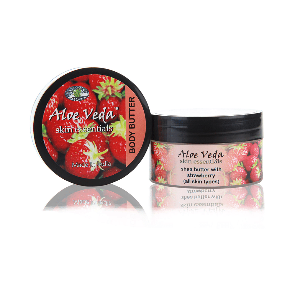 Aloe Veda Luxury Body Butter Shea Butter with Strawberry - Image 1