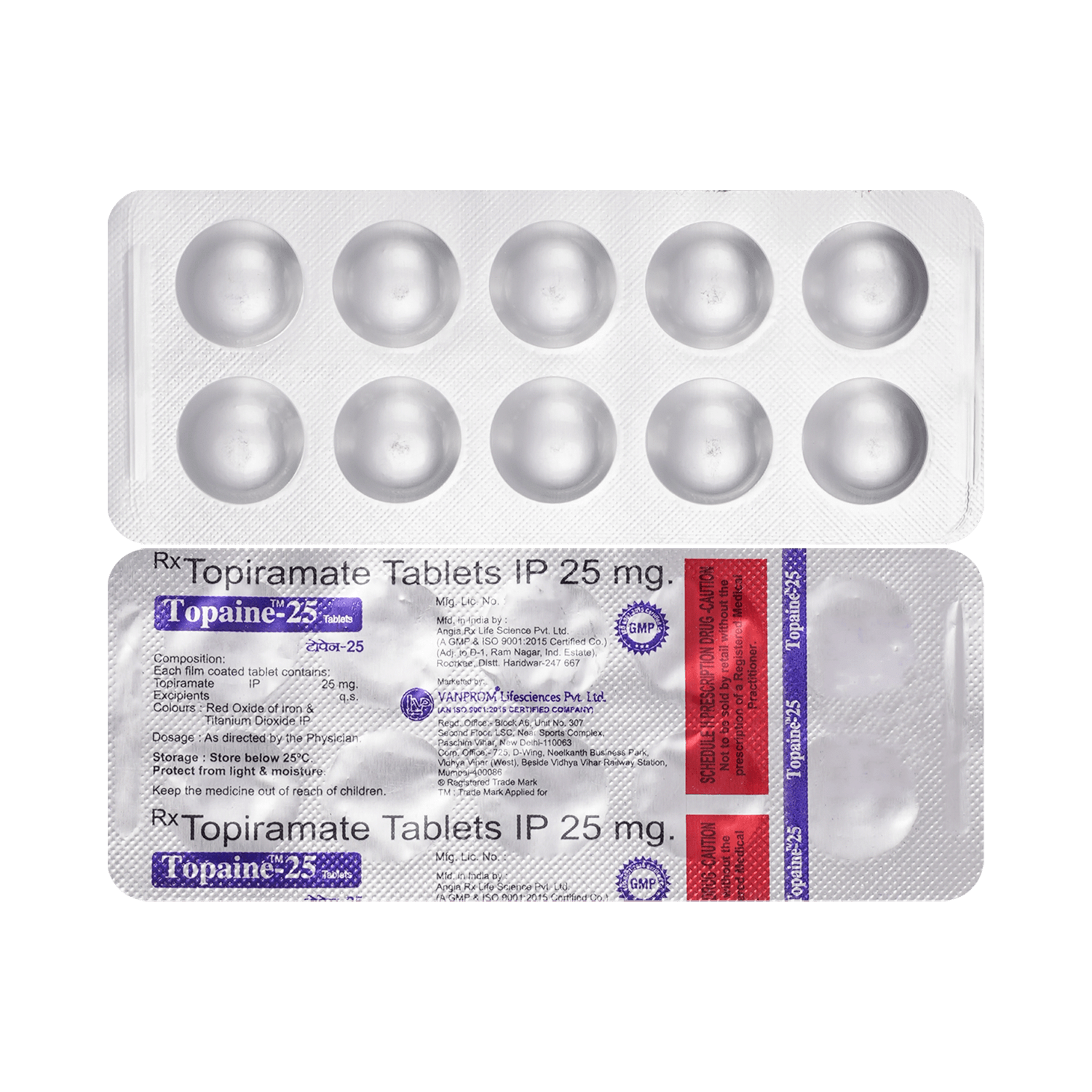 Topaine 25mg Tablet - Image 1