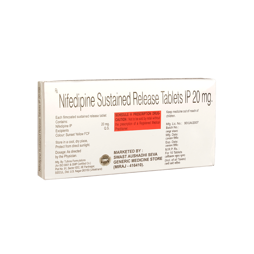 Genericart Nifedipine 20mg Tablet SR - Image 2