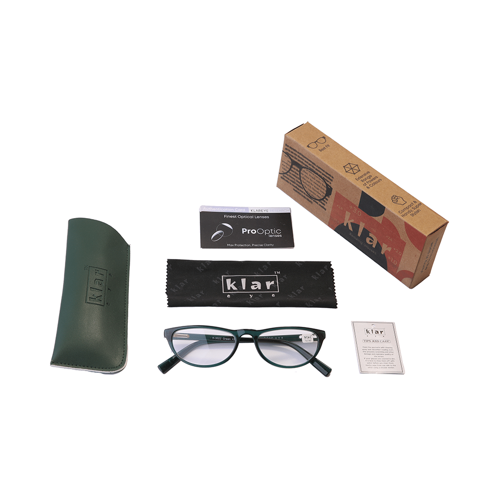 Klar Eye K 3022 Cat Eye Reading Glasses for Women Black Optical Power +0.75 - Image 2