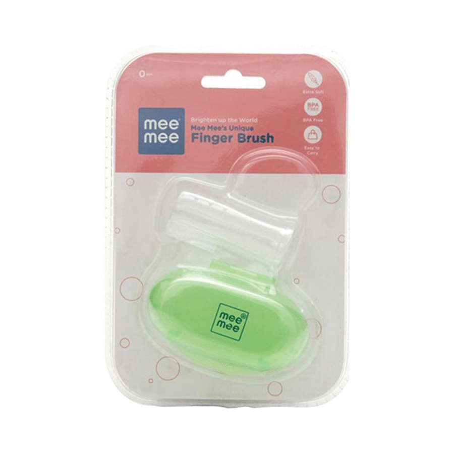 Mee Mee Unique Finger Brush Green Pack of 2