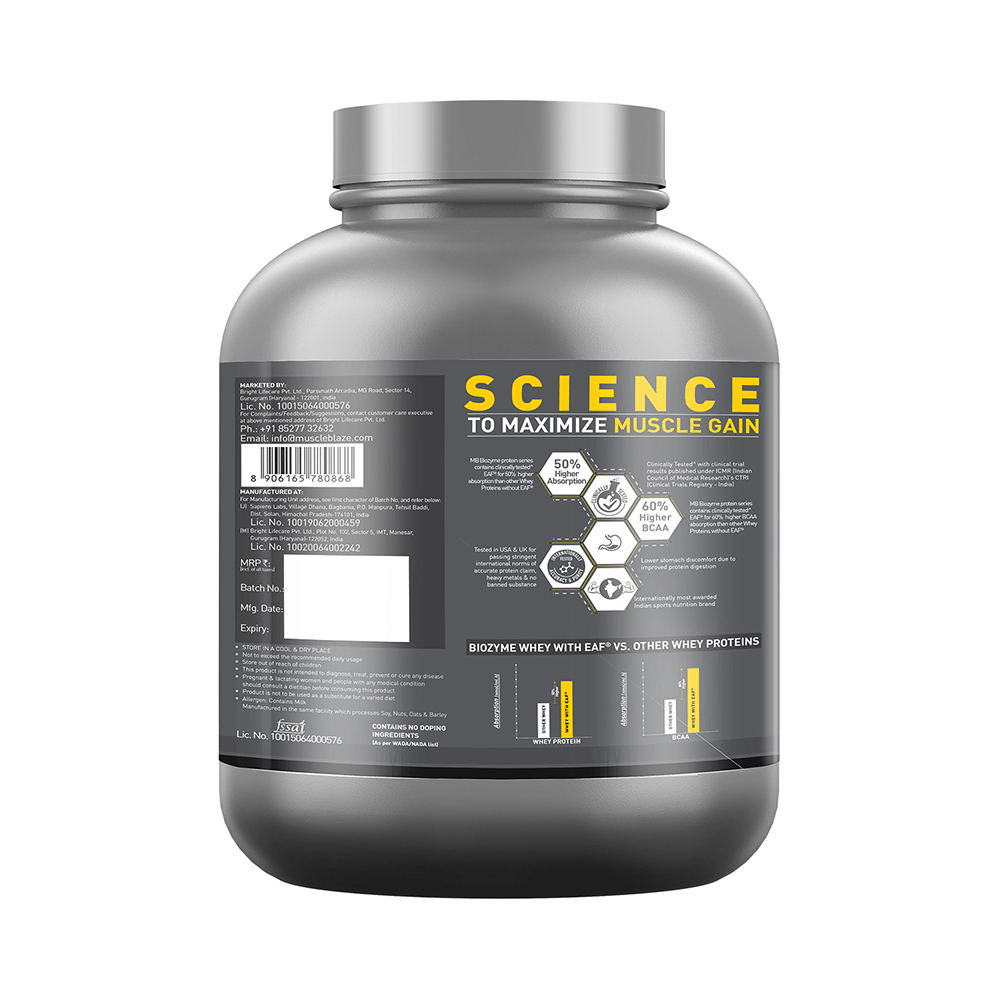 MuscleBlaze Biozyme Performance Whey Protein Powder (2kg Each) Chocolate Peanut Butter - Image 6