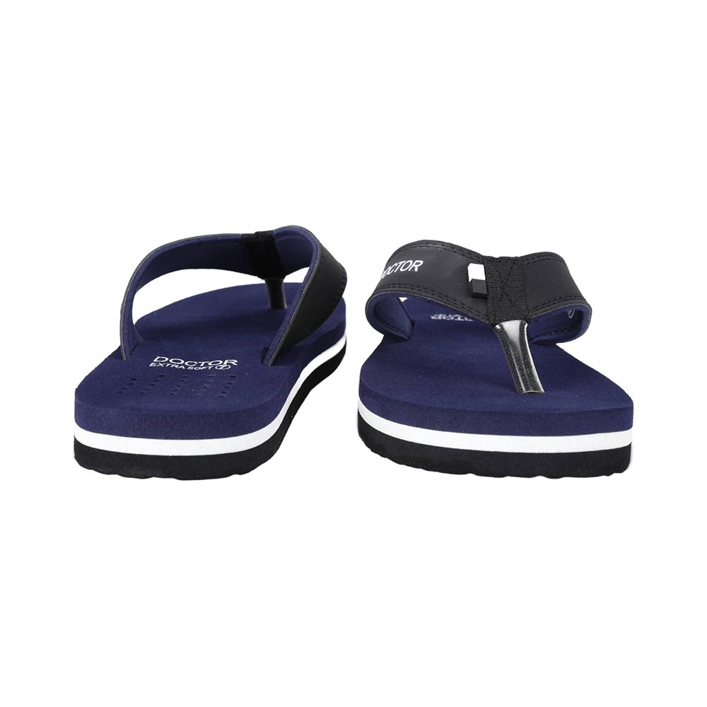 Doctor Extra Soft D24 Orthopaedic | Diabetic | Comfortable | MCR | Flip-Flop for Men Navy 12 - Image 2
