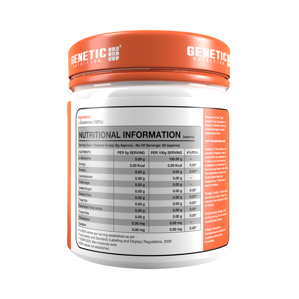 Genetic Nutrition L-Glutamine Powder - Image 2