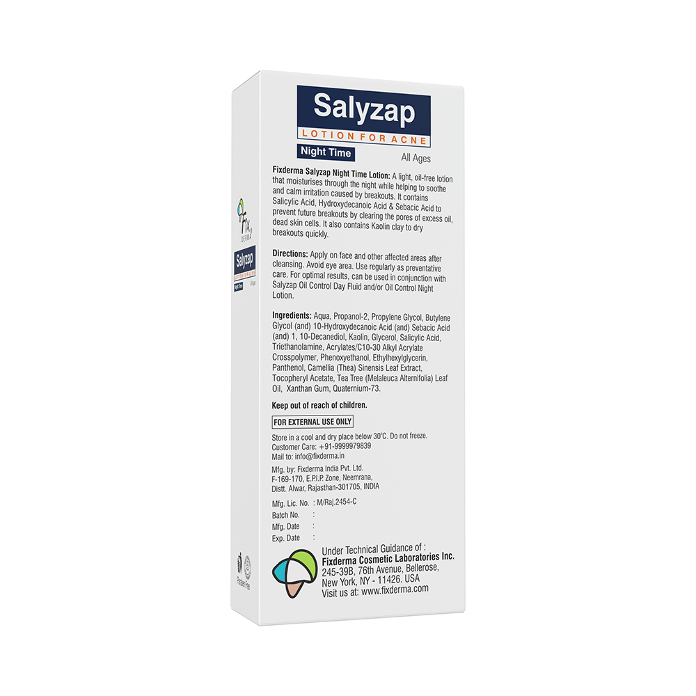 Fixderma Salyzap Lotion For Acne Night Time - Image 2