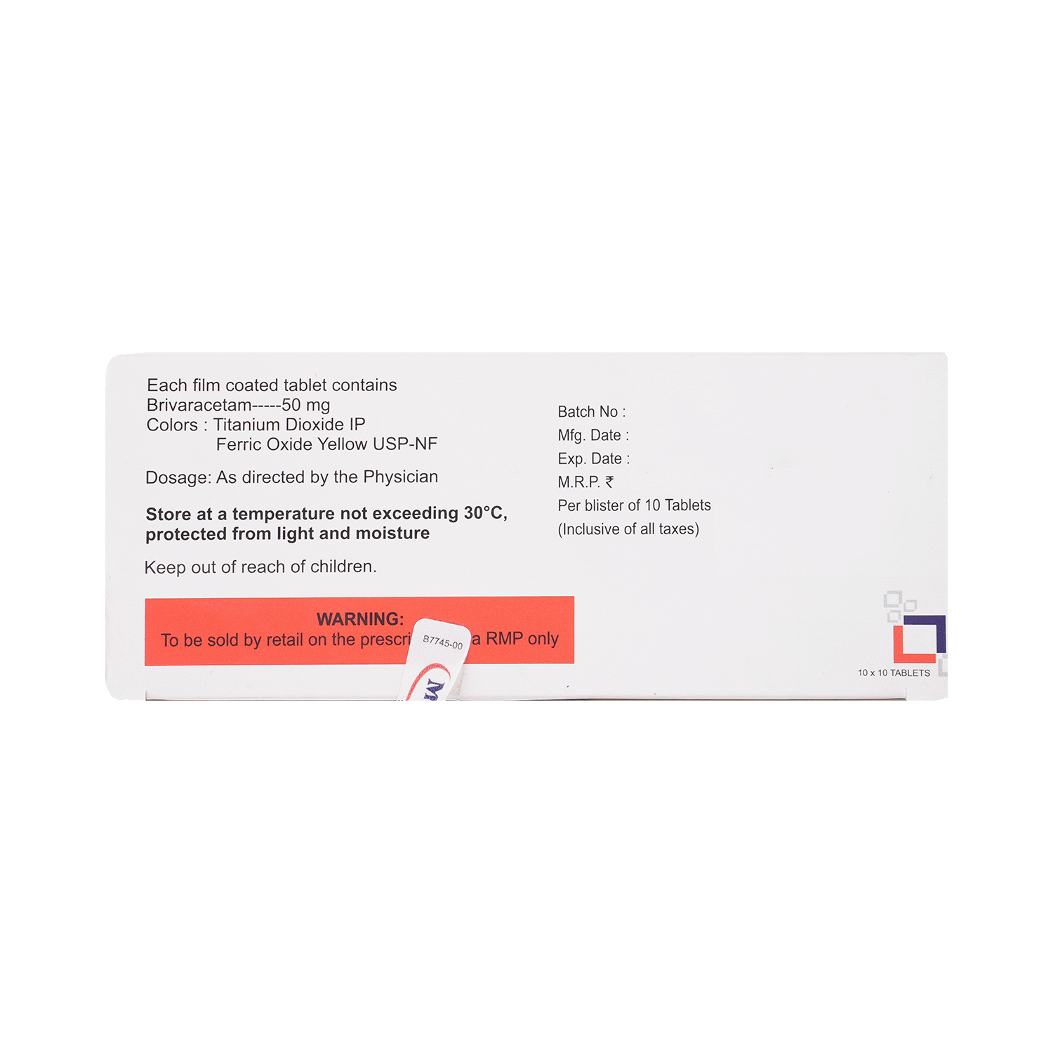 Brivanext 50mg Tablet - Image 3