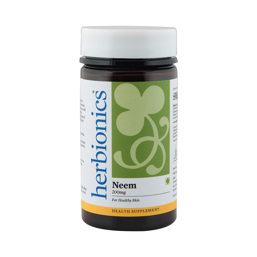 Bipha Ayurveda Herbionics Neem 200mg Capsule - Image 1