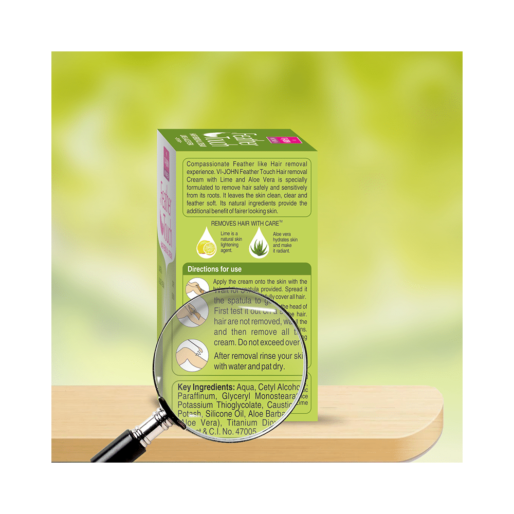 Vi-John Feather Touch Hair Removal Cream Lime & Aloe Vera - Image 4