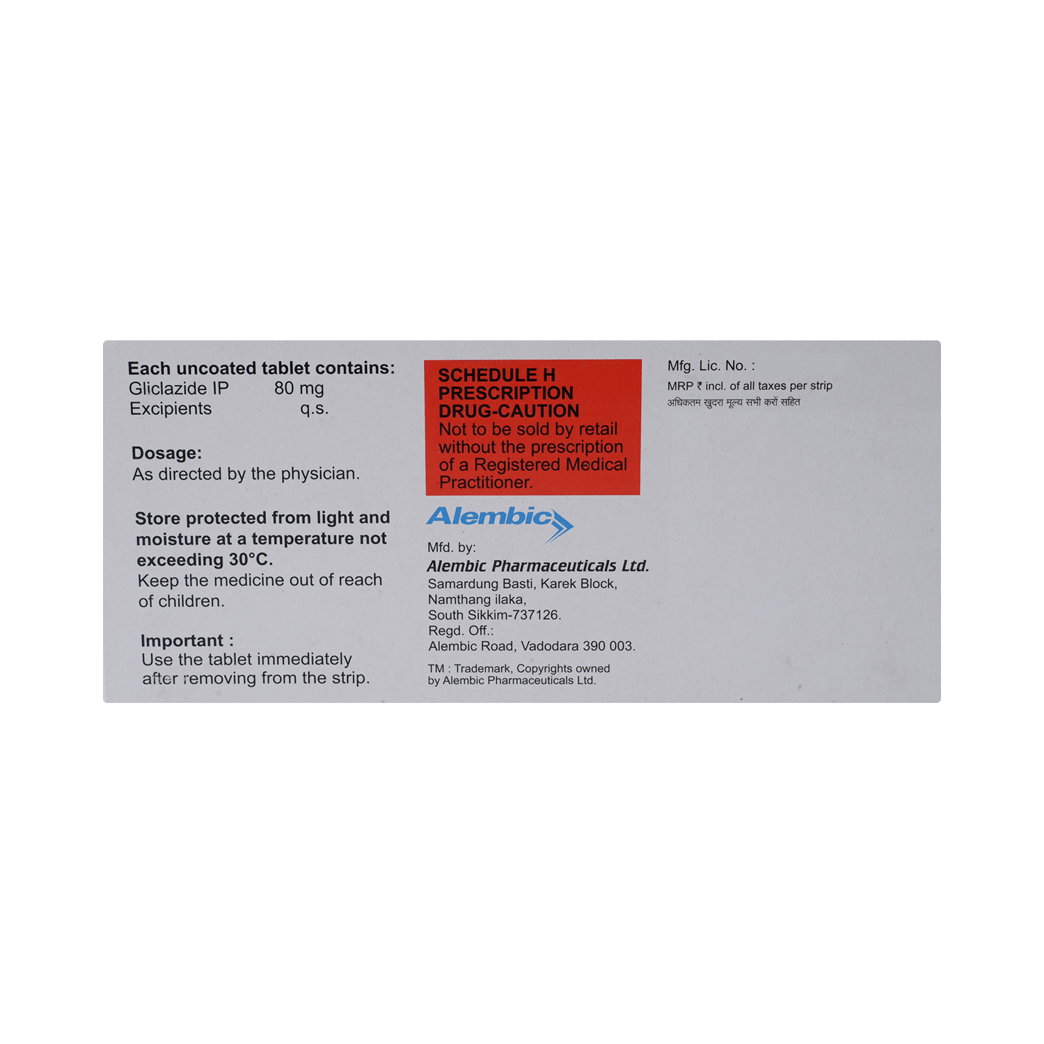 Glz 80mg Tablet - Image 3