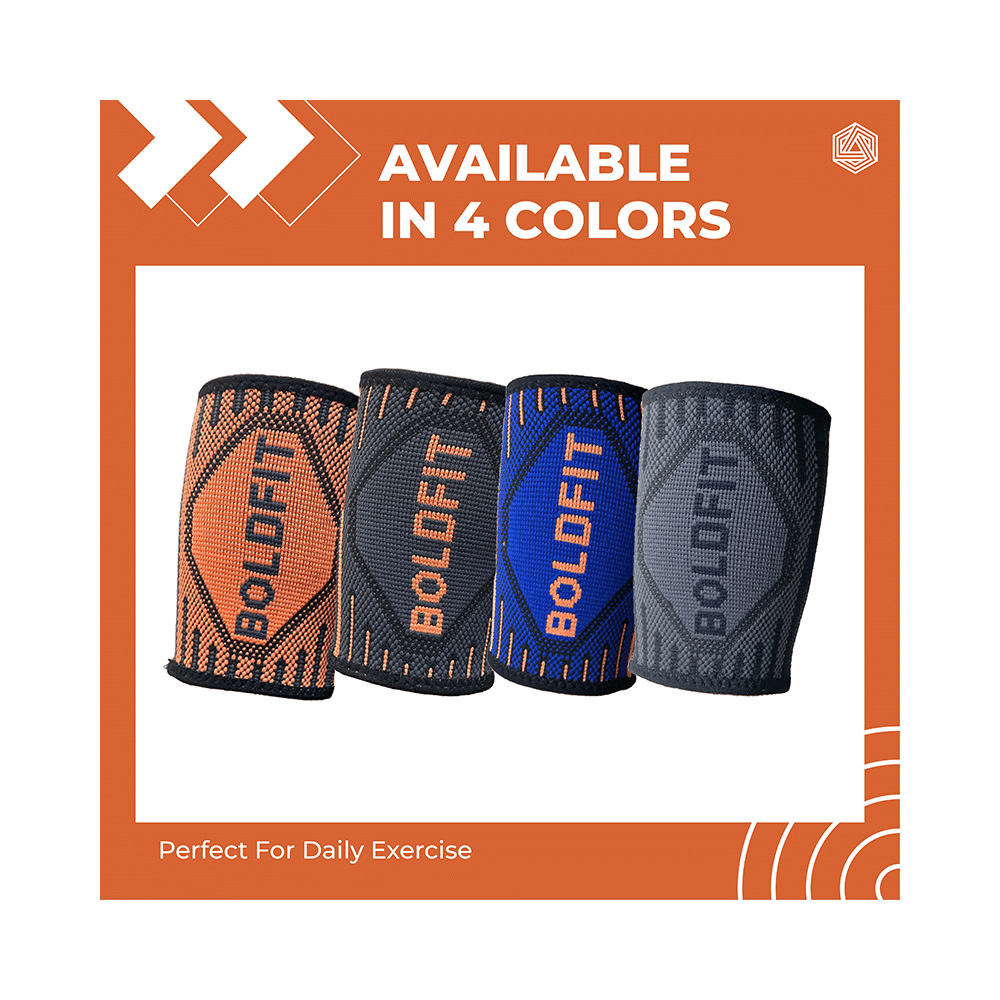 Boldfit Sleeves Support Wrist Band Black Medium - Image 5