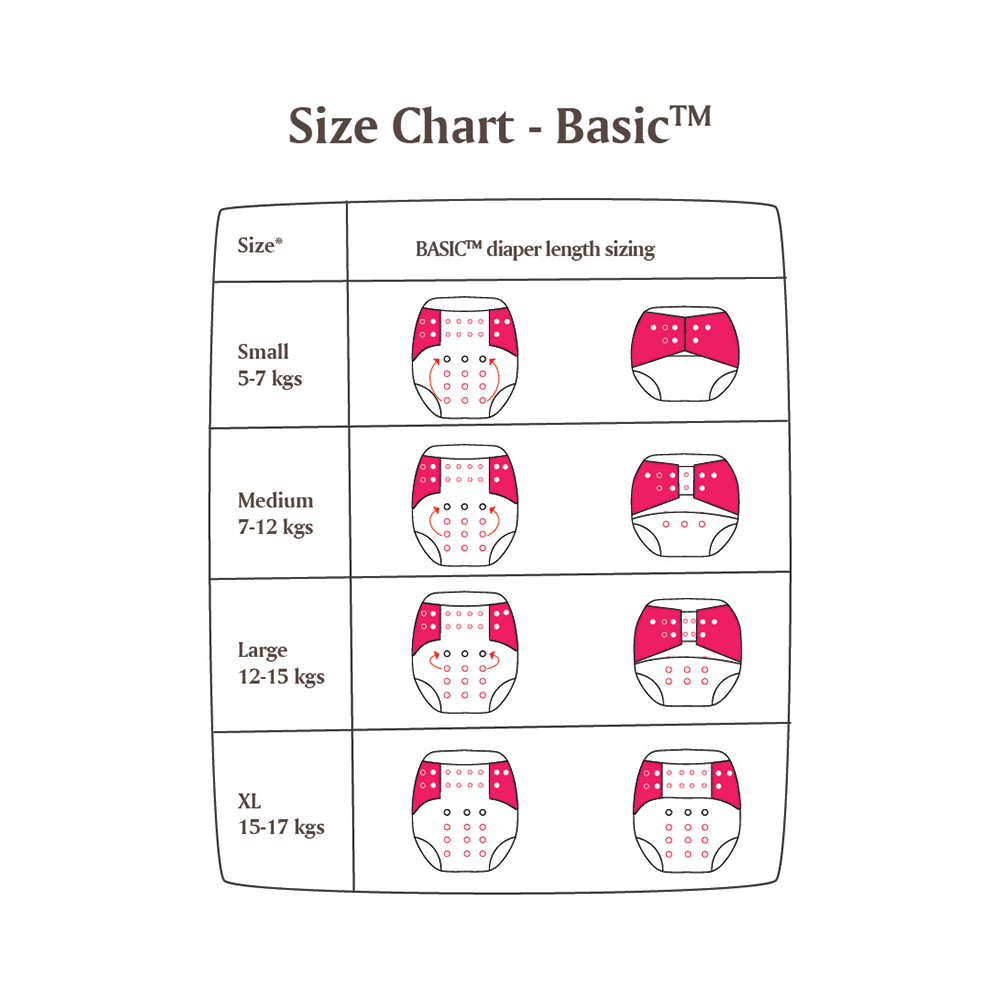 Basic Pocket Diaper with Dry Feel Pad Free Size Doodles - Image 5