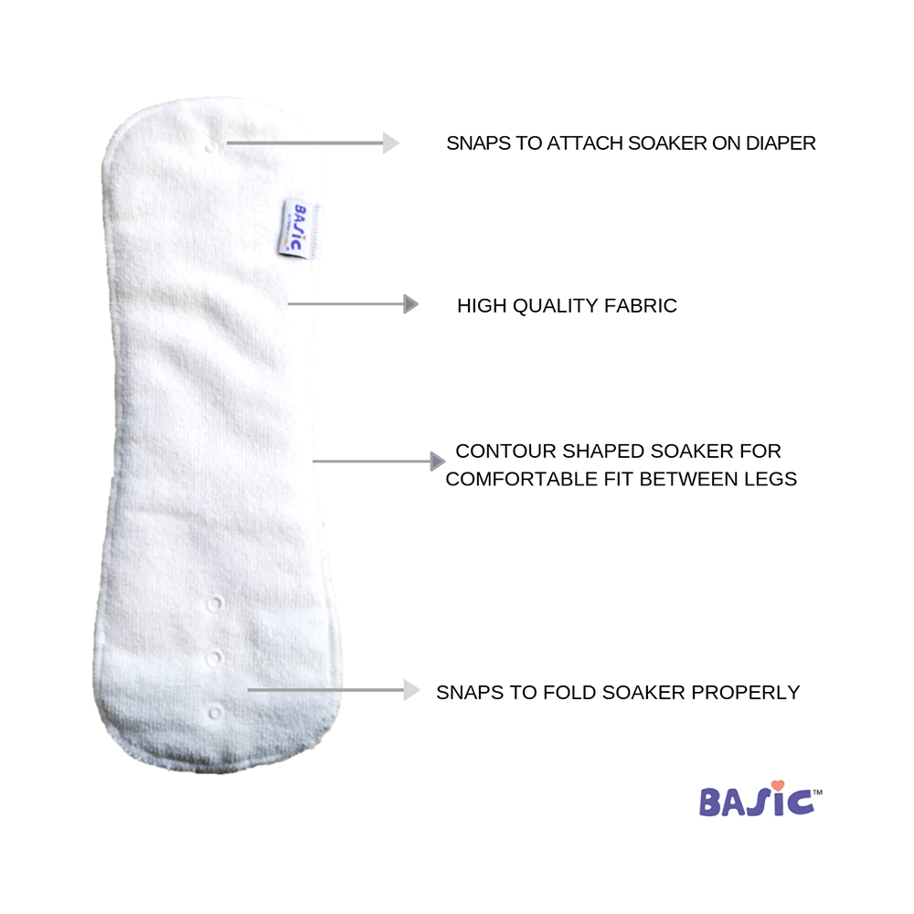 Basic Pocket Diaper with Dry Feel Pad Free Size Doodles - Image 4