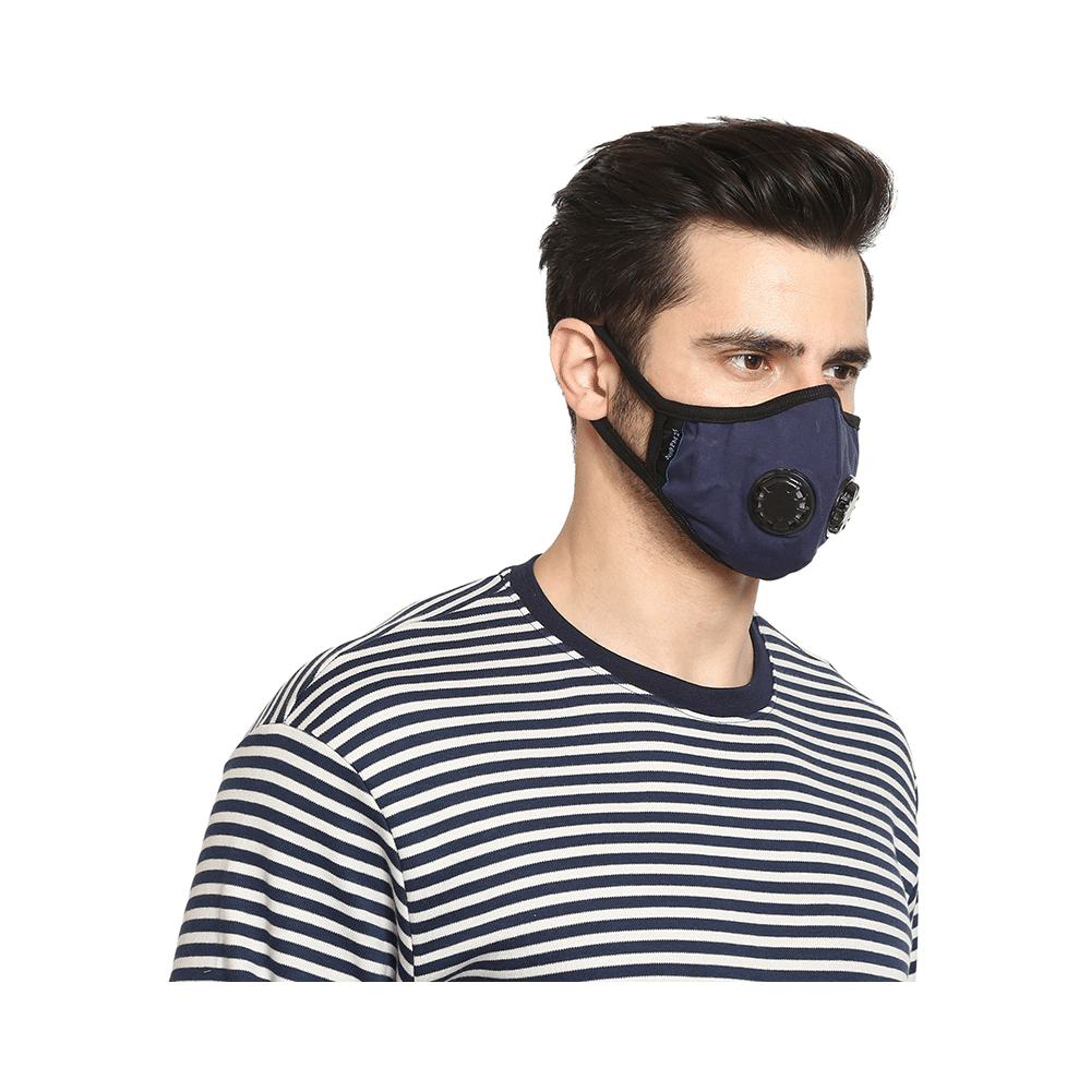 Advind Healthcare Military Grade N99 Mask with 2 Valves Medium Blue - Image 5