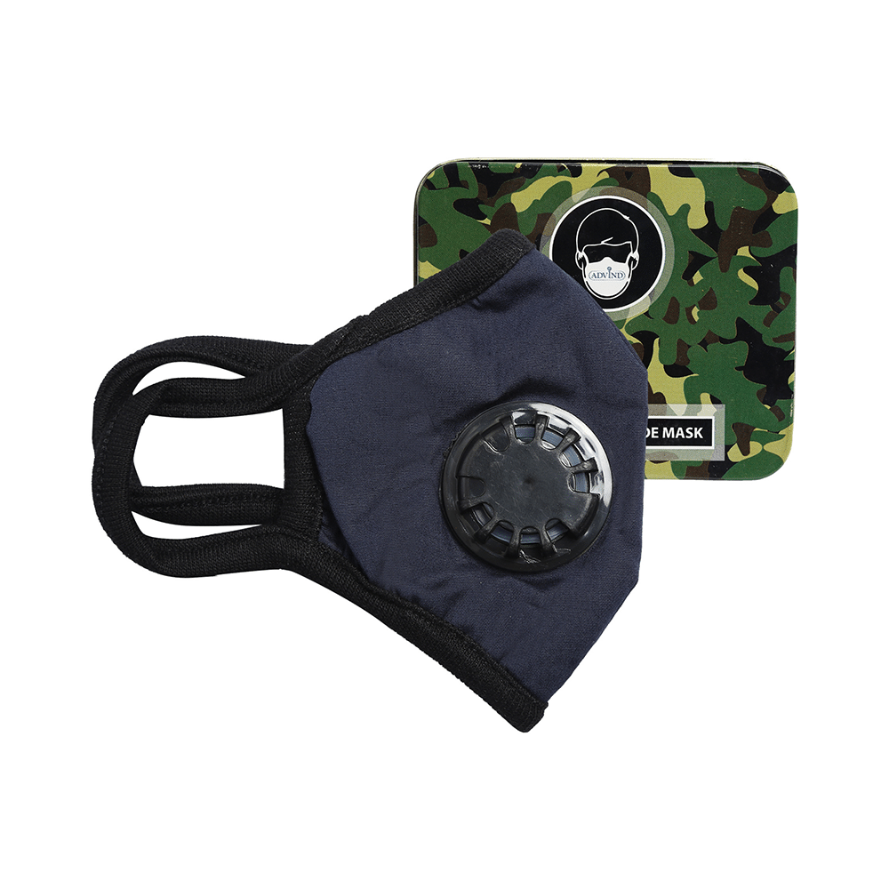 Advind Healthcare Military Grade N99 Mask with 2 Valves Medium Blue