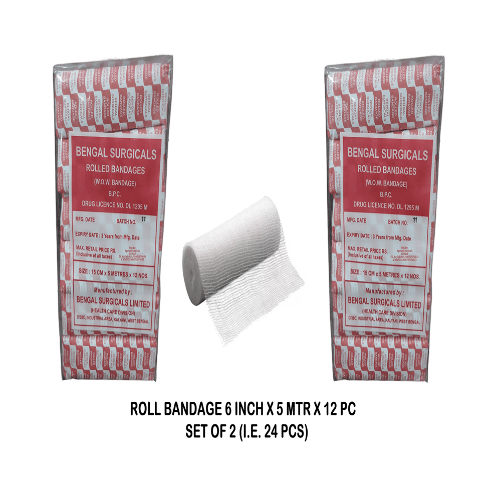 Absorbent Cotton Medical Gauze Roll Bandage (12 Each) 15cm x 5m - Image 5
