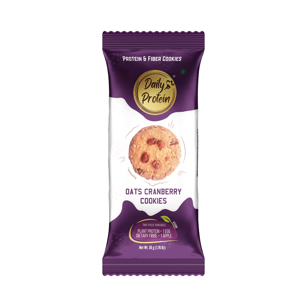 NutriSnacksBox Daily Protein Cookies (50gm Each) Oats Cranberry - Image 1