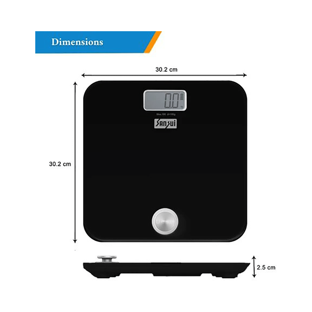 Sansui Battery-Free Bathroom Scale (180kg) Black - Image 3