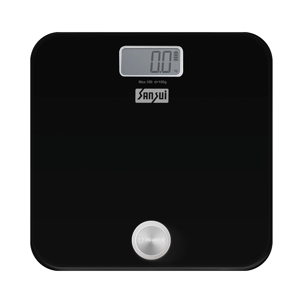 Sansui Battery-Free Bathroom Scale (180kg) Black - Image 1